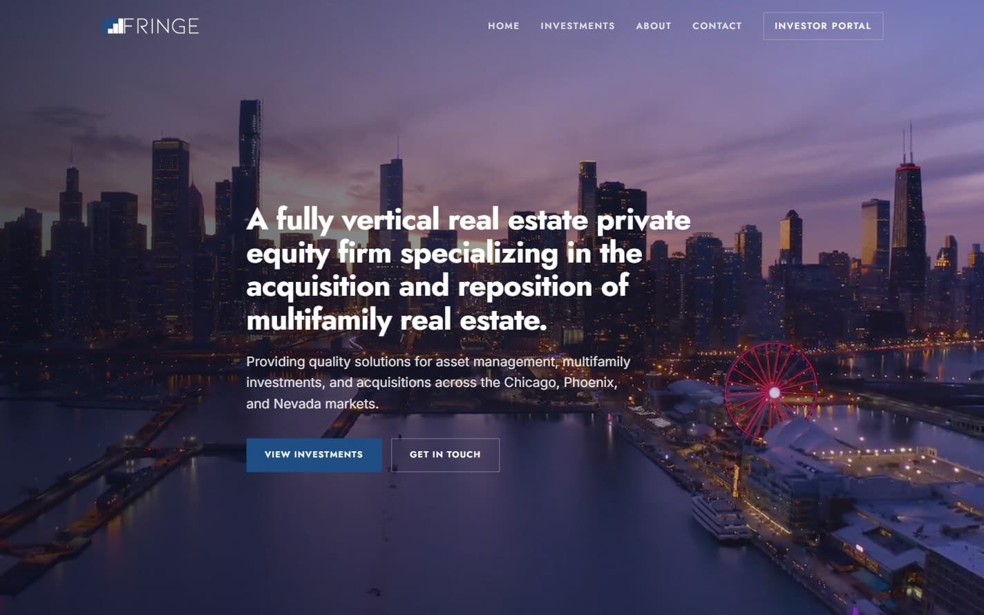 Fringe Capital Partners website home page